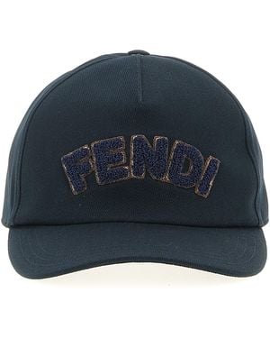 Fendi Patch Logo Baseball Cap - Blue