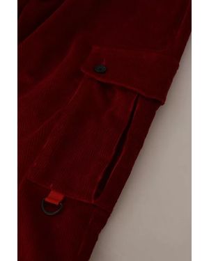 Dolce & Gabbana Corduroy Cotton Cargo Skinny Pants - Red