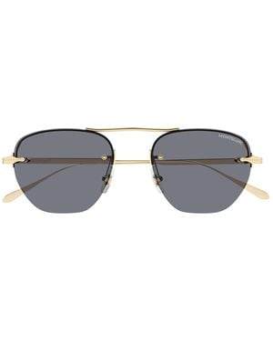 Montblanc Mb0404S Linea Nib Metallo Sunglasses - Gray