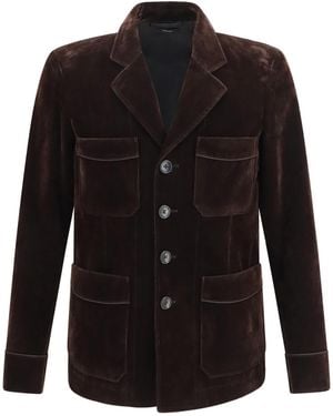 Tom Ford Cotton-Blend Blazer - Black