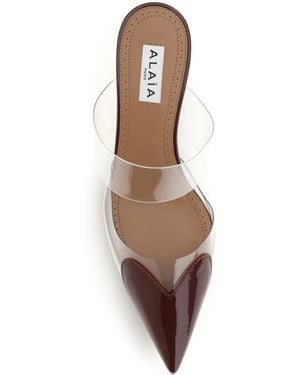 Alaïa Mules Le Coeur Patent Leather Pumps - Multicolor