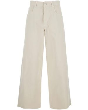 Brunello Cucinelli Wide Jeans - White