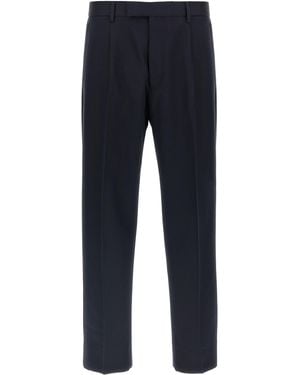 ZEGNA Cotton Wool Trousers - Blue