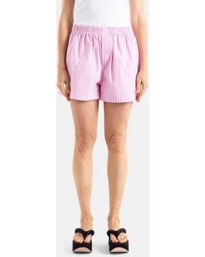 Balenciaga Boxy Striped Shorts - Pink