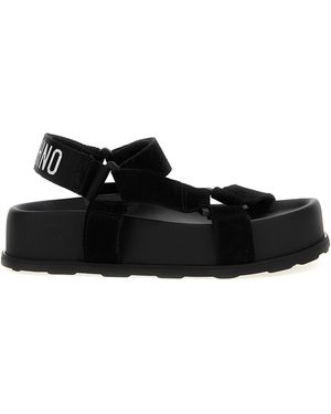 Moschino Suede Sandals - Black