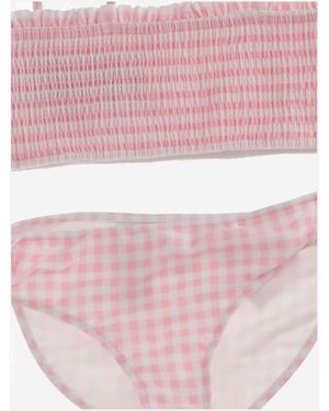 Polo Ralph Lauren Swimsuit Check Pattern Body: Recycled Nylon Swimsuits - Pink