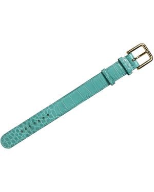 Dolce & Gabbana Dolce & Gabbana Crocodile-Embossed Calf Leather Belt - Blue