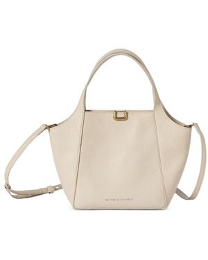 Brunello Cucinelli Neutrals Bucket Bags - Natural