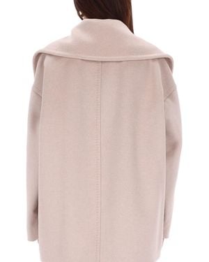 Max Mara Double-Breasted Cashmere Coat Mario Trench & Raincoats - Pink