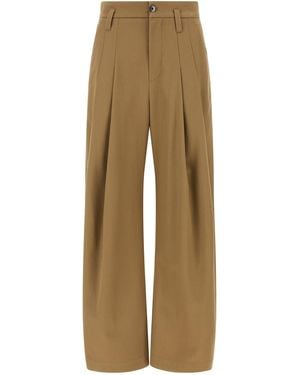 Brunello Cucinelli Pleat Trousers - Natural