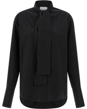 Nude Lavallière Collar Shirt - Black