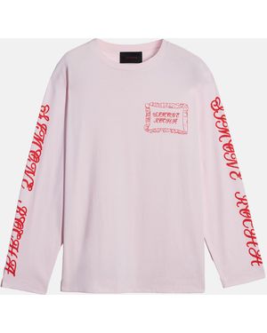 Simone Rocha Pillowcase Logo Long Sleeve T-Shirt - Pink