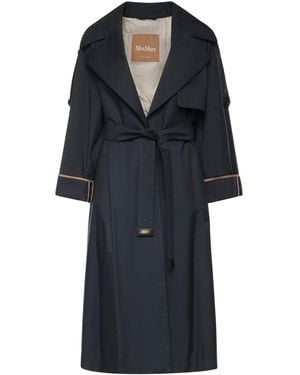 Max Mara Drip-Resistant Twill Trench Coat - Black