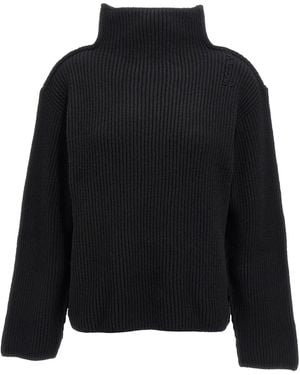 Marni Ribbed High Neck Sweater - Black