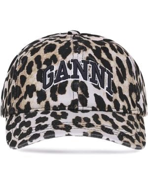 Ganni Baseball Hat Cotton E Hairbands - Black