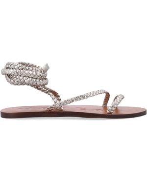 Manebí Manebì Canyon Woven Leather Sandals Upper - Metallic