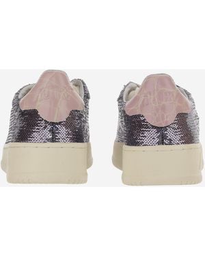 Autry Dallas Low Sparkling Trainers Polyester; Nylon; Leather Trainers - Purple