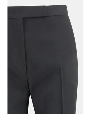 Tom Ford Tailored Straight-Leg Trousers-Deep/Deep Fleece Wool - Gray