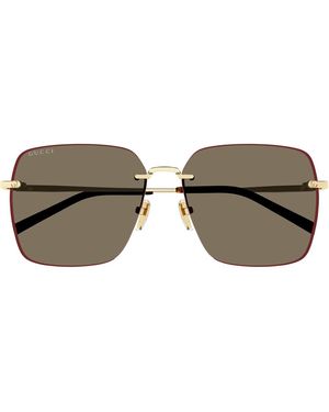 Gucci Gg1967S Linea Emblem Sunglasses in Black | Lyst display picture 1