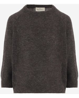 Bruno Manetti Jumper Alpaca And Wool - Black