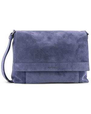 Orciani Peach Suede Messenger Bag - Purple