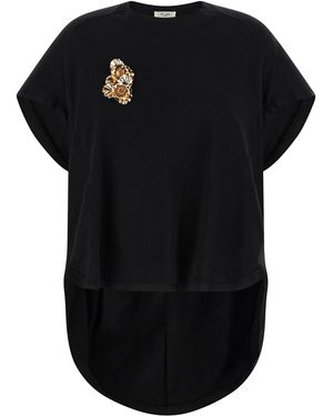 DI.LA3 PARI' Double Pin T-Shirt Cotton - Black