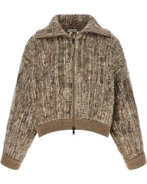 Brunello Cucinelli Wool Cardigan Clothing - Brown