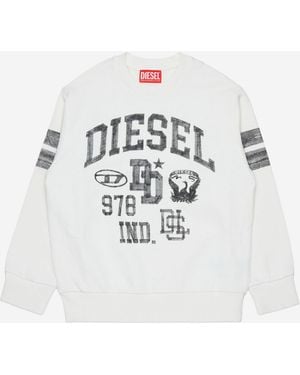DIESEL Cotton Sweatshirt With Logo Main: Cotton; Rib: Hoods & Sweatshirts - White