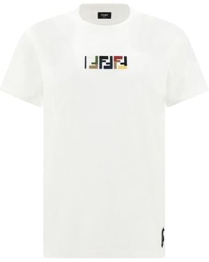 Fendi Logoed T-Shirt - White