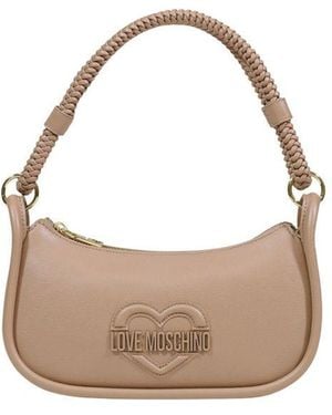 Love Moschino Beige Polyethylene Handbag - White