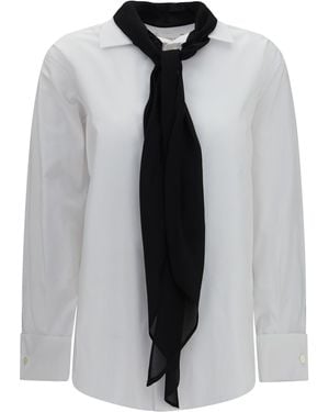 Sacai Cotton Poplin Scarf Shirt Polyester - Blue