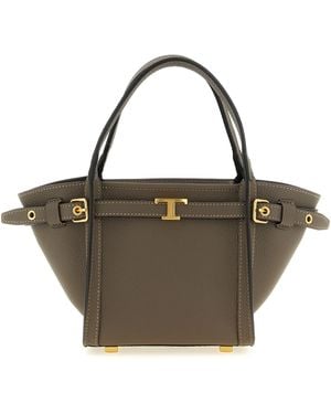 Tod's 'Tim' Mini Shopping Bag - Metallic
