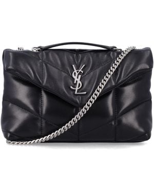 Saint Laurent Toy Puffer Bag Lamb Leather Shoulder - Black