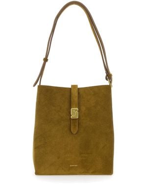 Soeur Shoulder Bag Bello With Leather Handles For Lamb - Green