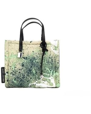Marc Jacobs Mini Multi Splatter Paint Print Nylon Crossbody Tote Handbag - Green