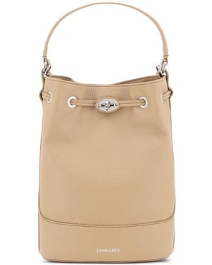 Zanellato Monda Daily Small Leather Bucket Bag - Natural