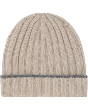 Brunello Cucinelli Beanie Hat Kashmir/Capra Hircus E Hairbands - Natural