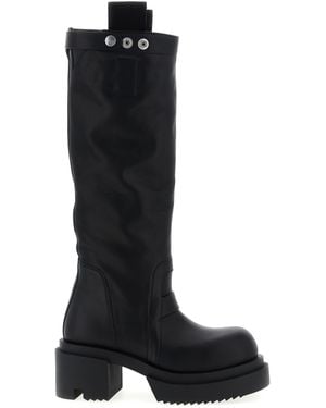 Rick Owens Knee Pull On Bogun Boots - Black