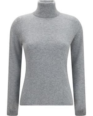 Allude Cashmere Turtleneck Sweater Kashmir/Capra Hircus - Gray