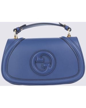 Gucci Leather Blondie Shoulder Bag - Blue