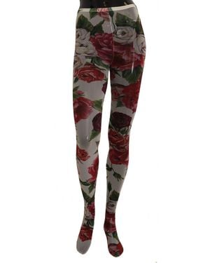 Dolce & Gabbana Dolce & Gabbana Floral-Print Nylon Leggings - Black