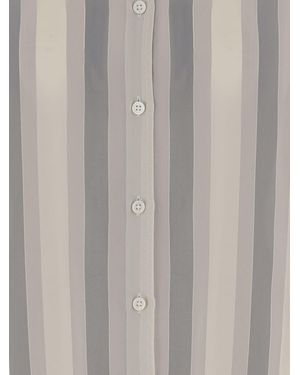 Frankie Shop Striped Cupro Shirt - Grey