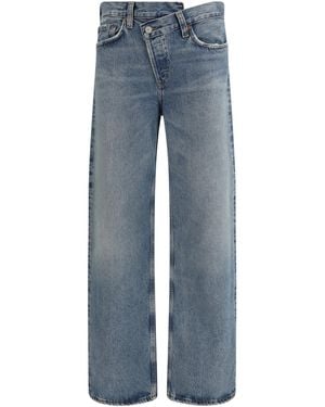 Agolde Arc Criss Cross Jeans Cotton - Blue