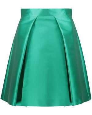 Alberta Ferretti Pleated Midi Skirt - Green