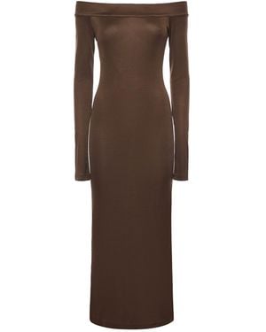 ANDAMANE Talia Midi Dress - Brown
