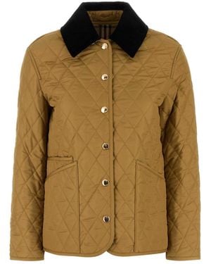 Burberry Polyester Double-Breasted Jacket - Brown