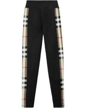 Burberry Check Motif Leggings - Black