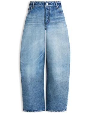 Maison AlaïA Jean Rodeo En Denim Vintage Bleu - Blue