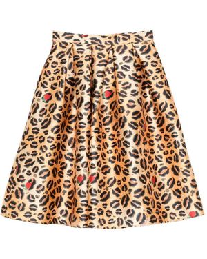 ALESSANDRO ENRIQUEZ Printed Midi Skirt - Natural