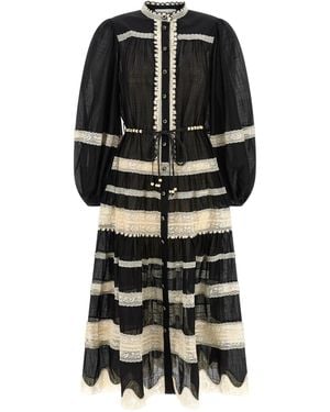 Zimmermann Rhiannon Lace Billow Dress - Black